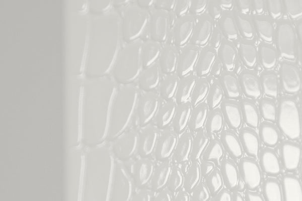 A&X Regal Modern White Crocodile Floor Mirror Model VGUNAK421-WHT