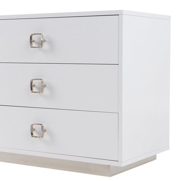 A&X Victoria Modern White Crocodile Dresser Model VGUNAW421-159-CROC