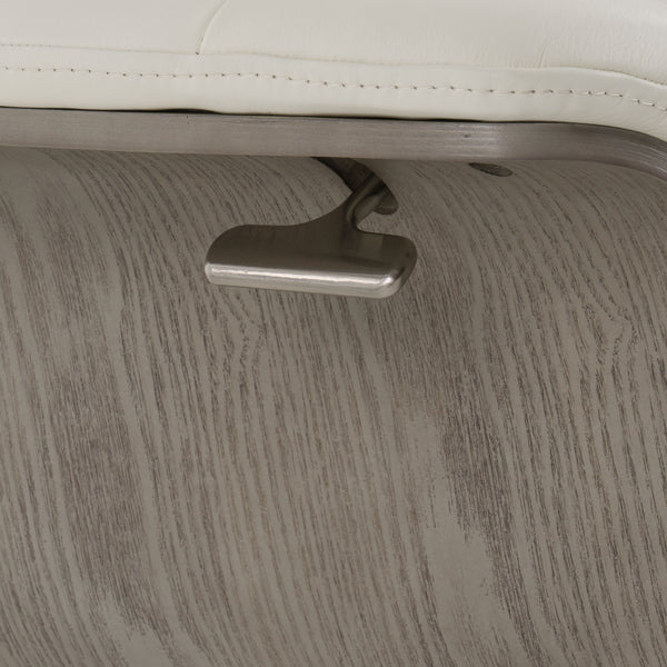 Divani Casa Abrons Mid Century Modern Light Grey Leather Lounge Chair & Ottoman Model VGKK-A928-LTGRY