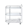 ACME Inyo Clear Glass & Chrome Serving Cart Model AC00161