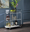 ACME Inyo Clear Glass & Chrome Serving Cart Model AC00161
