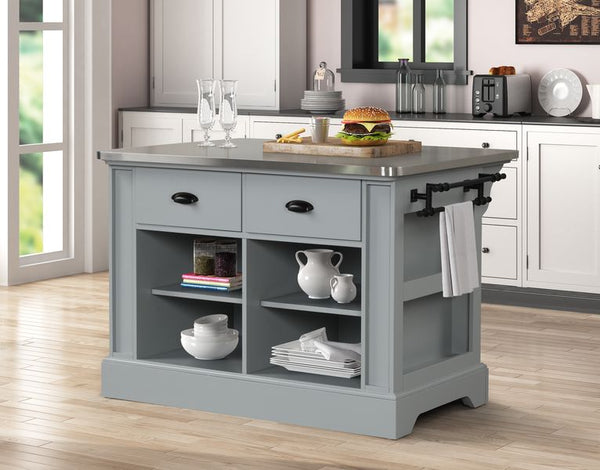 ACME Urrur Gray Kitchen Island Model AC00187