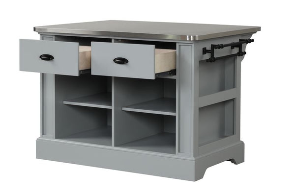 ACME Urrur Gray Kitchen Island Model AC00187
