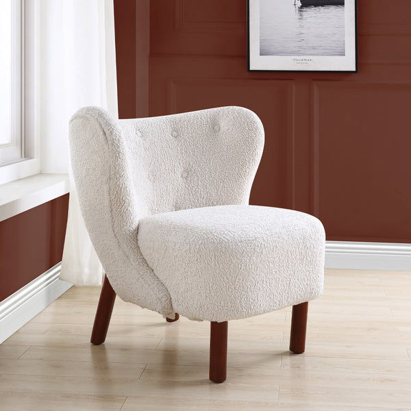 ACME Zusud White Teddy Sherpa Accent Chair Model AC00228
