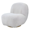 ACME Yedaid White Teddy Sherpa Accent Chair with Swivel Model AC00231