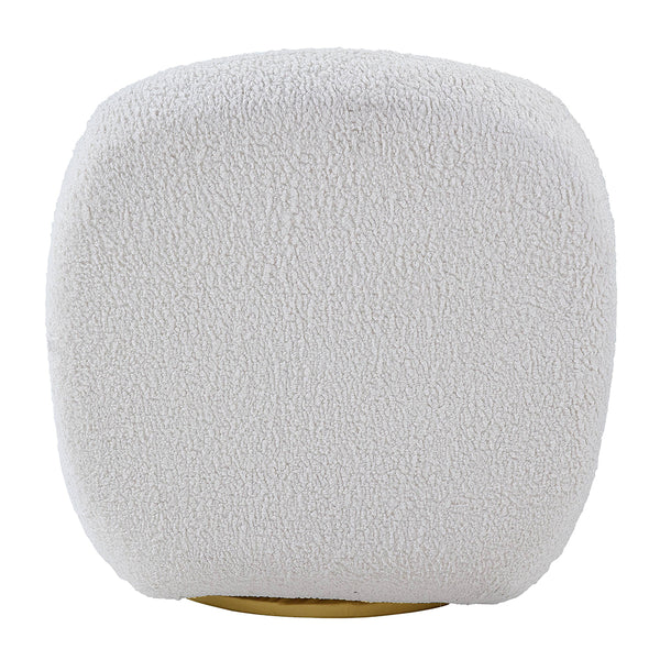 ACME Yedaid White Teddy Sherpa Accent Chair with Swivel Model AC00231