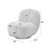 ACME Yedaid White Teddy Sherpa Accent Chair with Swivel Model AC00231