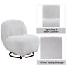 ACME Yedaid White Teddy Sherpa Accent Chair with Swivel Model AC00231