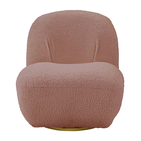 ACME Yedaid Pink Teddy Sherpa Accent Chair with Swivel Model AC00232