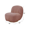 ACME Yedaid Pink Teddy Sherpa Accent Chair with Swivel Model AC00232