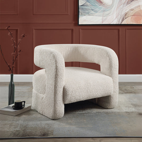 ACME Yitua White Teddy Sherpa Accent Chair Model AC00233