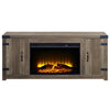 ACME Tobias Rustic Oak Fireplace (Include 91617FIR) Model AC00275