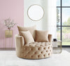 ACME Zunyas Beige Velvet Accent Chair with Swivel Model AC00290