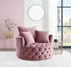 ACME Zunyas Pink Velvet Accent Chair with Swivel Model AC00291