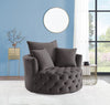 ACME Zunyas Gray Velvet Accent Chair with Swivel Model AC00292