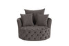 ACME Zunyas Gray Velvet Accent Chair with Swivel Model AC00292