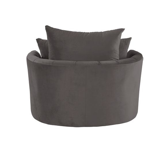 ACME Zunyas Gray Velvet Accent Chair with Swivel Model AC00292