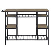 ACME Lona Rustic Oak & Black Kitchen Island Model AC00325