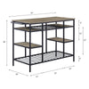ACME Lona Rustic Oak & Black Kitchen Island Model AC00325