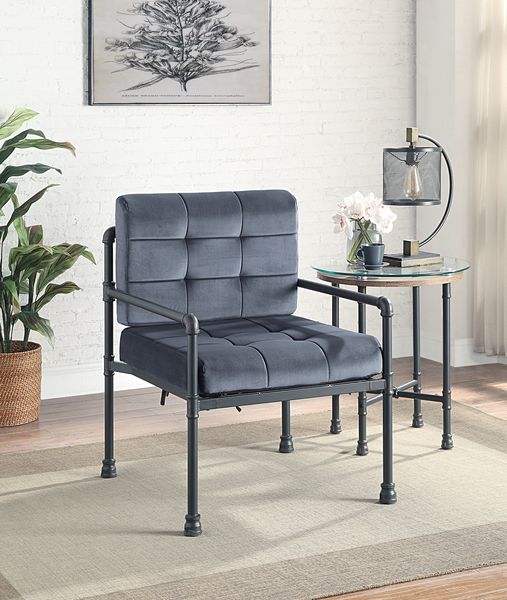 ACME Brantley Gray Velvet & Sandy Gray Accent Chair Model AC00429