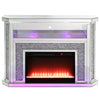ACME Noralie Mirrored & Faux Diamonds Fireplace with LED Model AC00508