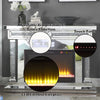 ACME Noralie Mirrored & Faux Diamonds Fireplace with Bluetooth Model AC00510