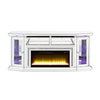 ACME Noralie Mirrored & Faux Diamonds TV Stand with Fireplace & LED Model AC00517