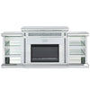 ACME Noralie Mirrored & Faux Diamonds Fireplace with LED & Bluetooth Model AC00518