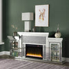 ACME Noralie Mirrored & Faux Diamonds Fireplace with LED Model AC00524