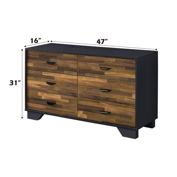 ACME Eos Walnut & Black Dresser Model AC00546