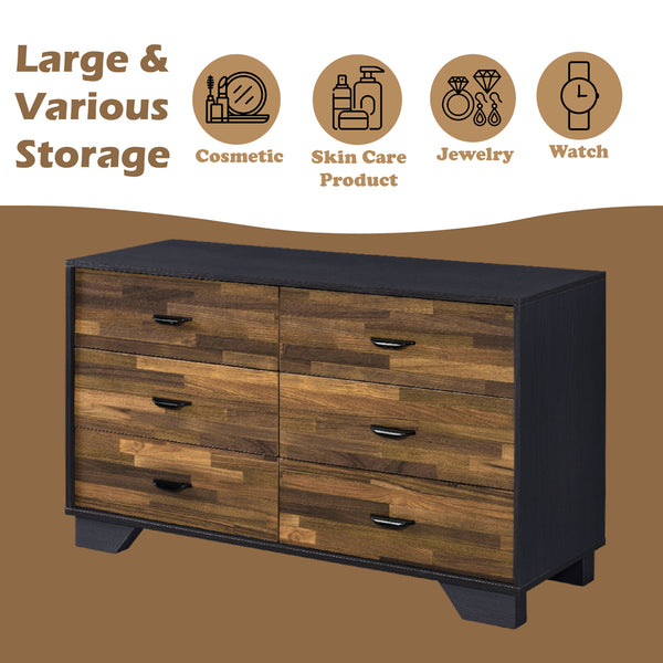 ACME Eos Walnut & Black Dresser Model AC00546
