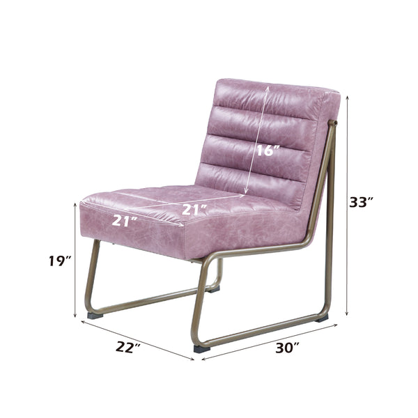 ACME Loria Wisteria Top Grain Leather Accent Chair Model AC00657