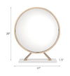 ACME Midriaks Synthetic Leather White & Gold Mirror & Stool Model AC00723