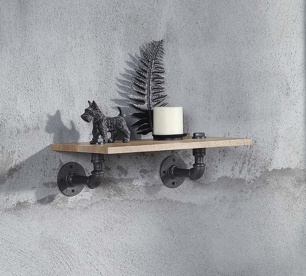 ACME Brantley Oak & Sandy Black Wall Rack Model AC00734