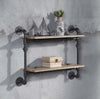 ACME Brantley Oak & Sandy Black Wall Rack with 2 Shelves Model AC00735