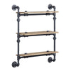 ACME Brantley Oak & Sandy Black Wall Rack with 3 Shelves Model AC00736