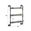 ACME Brantley Oak & Sandy Black Wall Rack with 3 Shelves Model AC00736