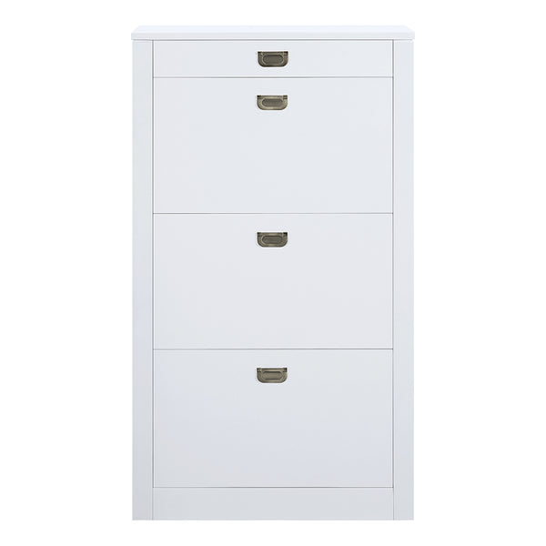 ACME Pagan White High Gloss Shoe Cabinet Model AC00744
