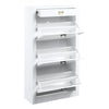 ACME Pagan White High Gloss Shoe Cabinet Model AC00744