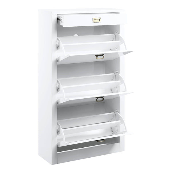 ACME Pagan White High Gloss Shoe Cabinet Model AC00744
