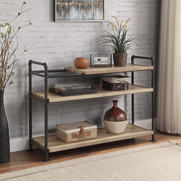 ACME Brantley Oak & Sandy Black Bookshelf Model AC00756