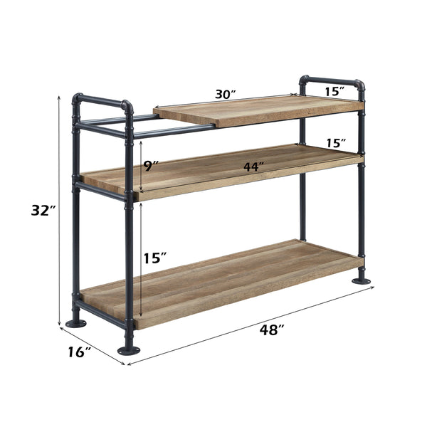ACME Brantley Oak & Sandy Black Bookshelf Model AC00756