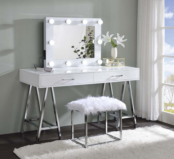 ACME Avery White Accent Mirror Model AC00759