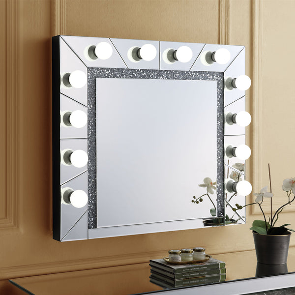 ACME Noralie Mirrored & Faux Diamonds Accent Mirror Model AC00762