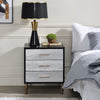 ACME Myles Black Silver & Gold Nightstand Model AC00842