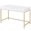 ACME Ottey White High Gloss & Gold Vanity Desk(Same 92540) Model AC00899