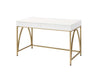 ACME Lightmane White High Gloss & Gold Vanity Desk(Same 92660) Model AC00900