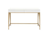 ACME Lightmane White High Gloss & Gold Vanity Desk(Same 92660) Model AC00900