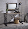 ACME Jodie Rustic Oak & Antique Black Console Table(Same 92248) Model AC00905