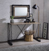 ACME Jodie Rustic Oak & Antique Black Console Table(Same 92248) Model AC00905